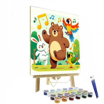 Dancing Animal Friends Painting By Numbers Kit