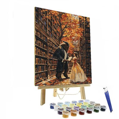 Beast's Enchanted Library - Disney Inspired Numbered Painting Kits