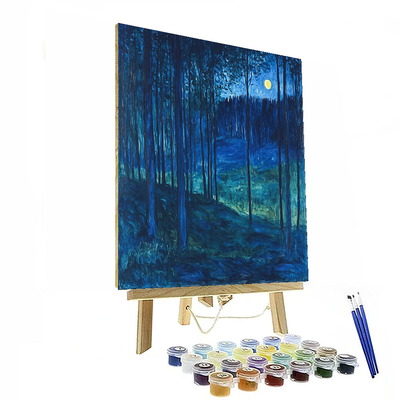 Edvard Munch Inspired Munch's Twilight Forest  Paint By Numbers Art