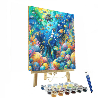 Mermaid's Ocean Realm Number Painting