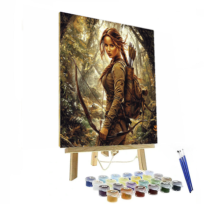 Jennifer Lawrence: Katniss Everdeen's Courageous Heart Paint By Numbers Art