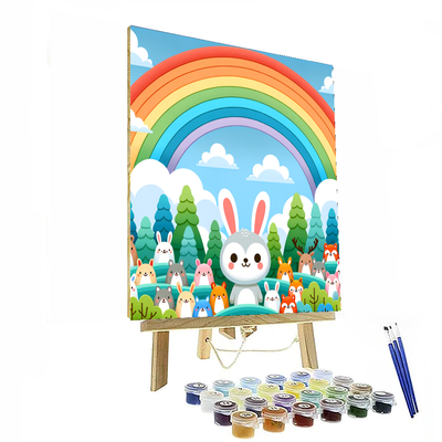 Magical Rainbow Forest Number Painting