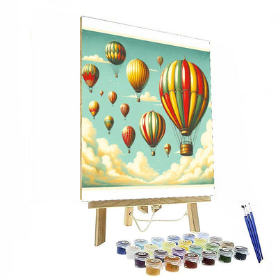 Vintage Balloon Festival DIY Paint By Numbers