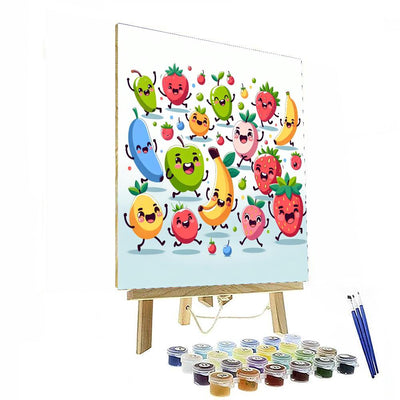 Funky Fruit Adventure DIY Paint By Numbers