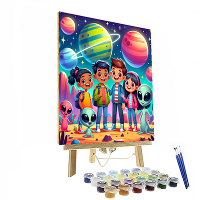 Alien Adventure Galaxy Painting By Numbers Kit