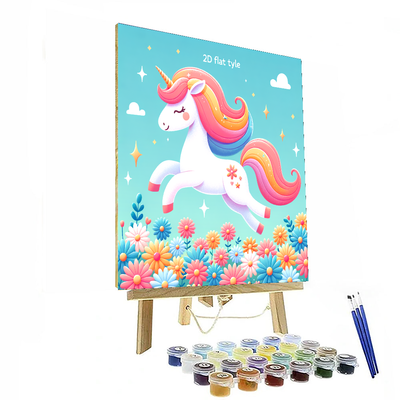 Magic Unicorn Garden Paint By Numbers