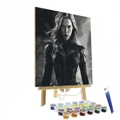 Scarlett Johansson: The Enigmatic Femme Fatale In Black Widow Paint By Color