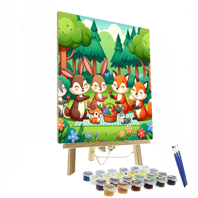 Cheerful Woodland Animals Paint By Number