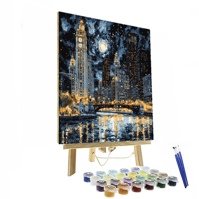 James McNeill Whistler Inspired Monochrome City Pulse  Paint By Number