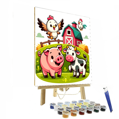 Funny Farm Animals Paint By Number