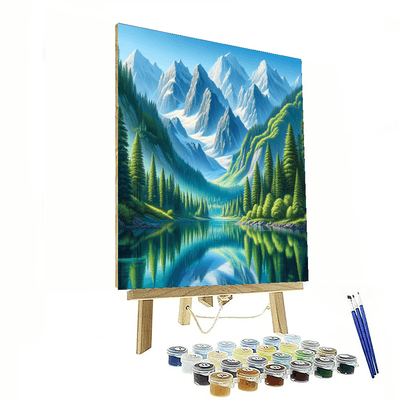 Serene Mountain Reflection DIY Paint By Numbers