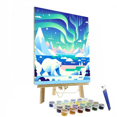 Polar Bear's Ice World Paint By Numbers