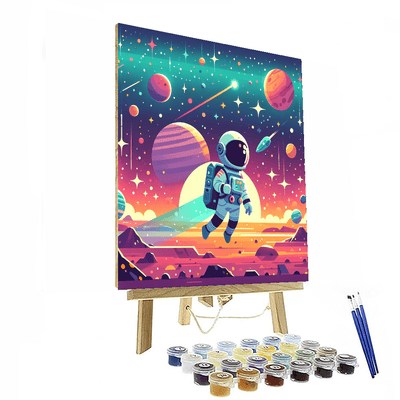 Astronaut's Galaxy Expedition Painting Number Kit