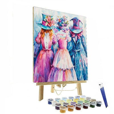 Alice's Wonderland Costume Collection - Disney Inspired Paint By Numbers Art