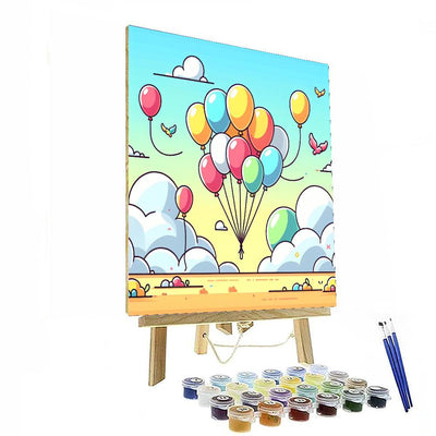 Colorful Balloons DIY Paint By Numbers