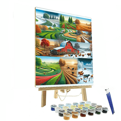 Charming Seasonal Farm Paint By Numbers Art