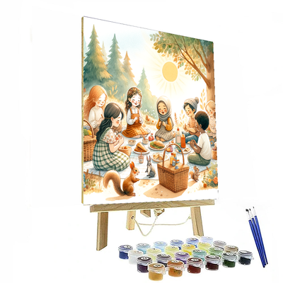 Sunny Woodland Picnic Paint By Numbers Kits