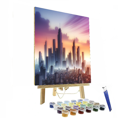 Elegant Cityscape Horizon Numbered Painting Kits