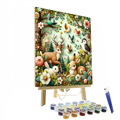 Charming Woodland Fauna Numbered Painting Kits