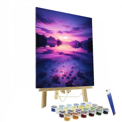 Ethereal Twilight Lagoon Paint By Numbers Art