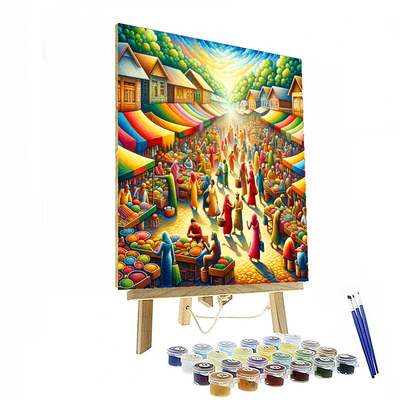 Artistic Village Life Numbered Painting Kits