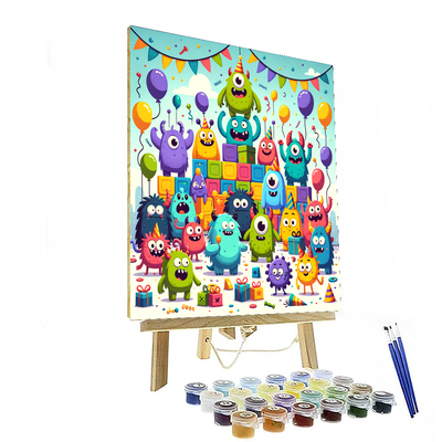 Silly Monster Party Painting By Numbers Kit