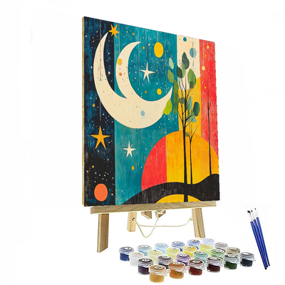 Joan Miró Inspired Cosmic Melody  Paint By Numbers Kits