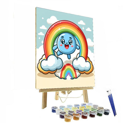 Bouncy Rainbow Friend DIY Paint By Numbers