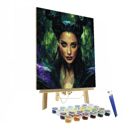 Angelina Jolie: The Protector In The Face Of Maleficent Paint By Color