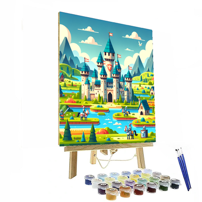 Colorful Kingdom Quest Painting By Numbers Kit