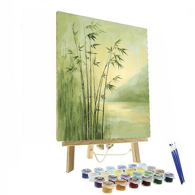 Zhao Mengfu Inspired Serenade Of Bamboo  Painting Number Kit