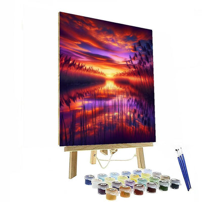 Sunset Marshland DIY Paint By Numbers