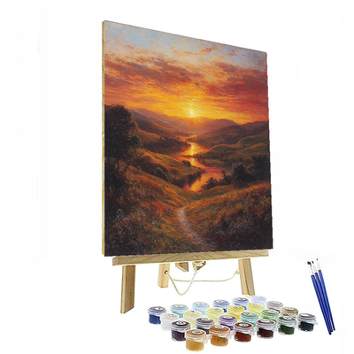 J.M.W. Turner Inspired Radiant Sky  Paint By Numbers