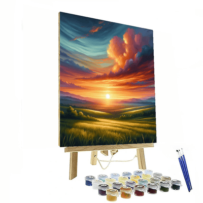 Rural Sunset Serenity Painting By Numbers Kit