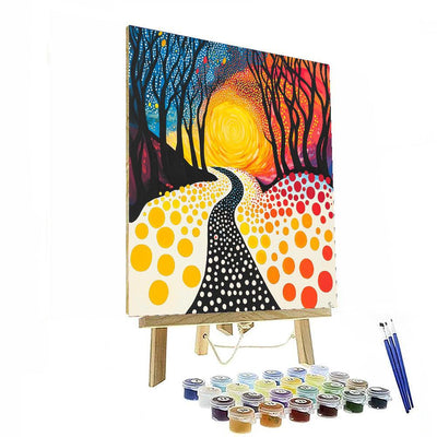 Yayoi Kusama Inspired Polka Dot Dreamscape  Paint By Number