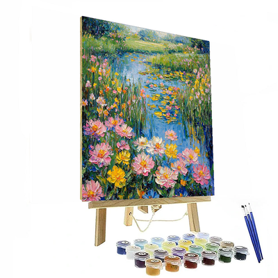 Claude Monet Inspired Garden Of Serenity  Paint By Numbers Art