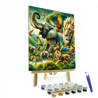 Exotic Safari Scene Paint By Number