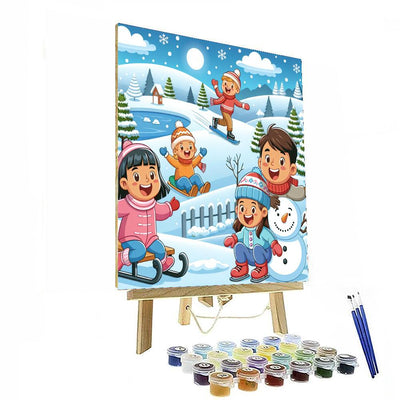 Winter Fun With Friends Paint By Numbers