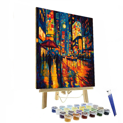 Marc Chagall Inspired Dynamic City Lights  DIY Paint By Numbers