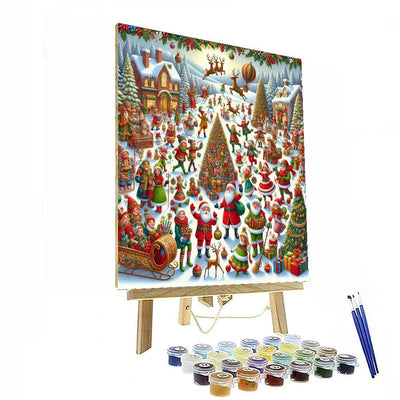 Whimsical Holiday Wonderland Numbered Painting Kits