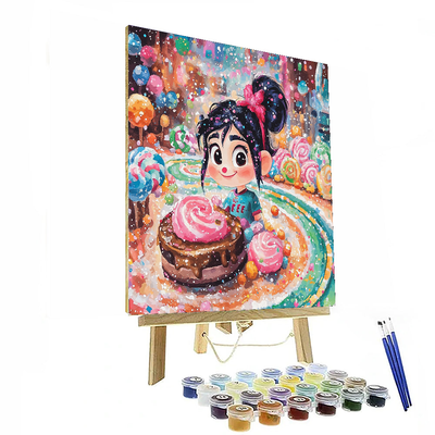 Vanellope's Candy Land - Disney Inspired Paint By Numbers Art