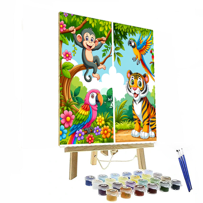 Adventurous Jungle Journey Painting By Numbers Kit