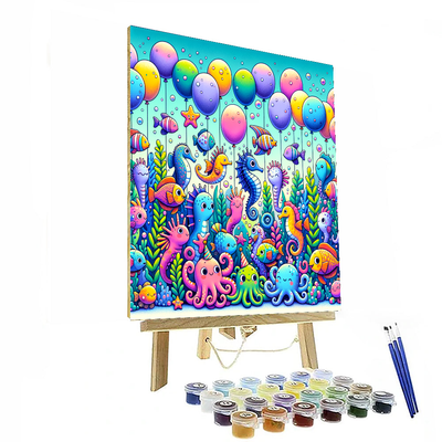 Colorful Undersea Party Number Painting