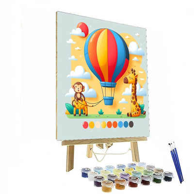 Festive Balloon Safari DIY Paint By Numbers