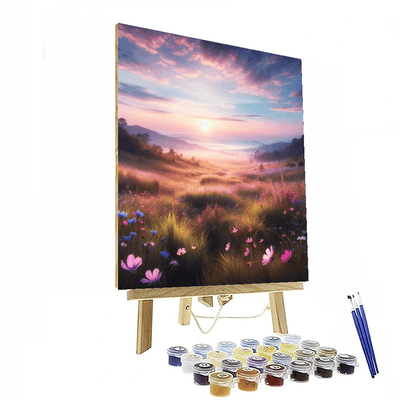 Gentle Meadow Morning Painting Number Kit