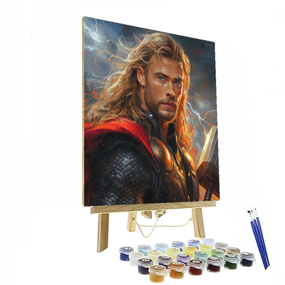 Chris Hemsworth: Hammering Down The Thunder God Within Paint By Number