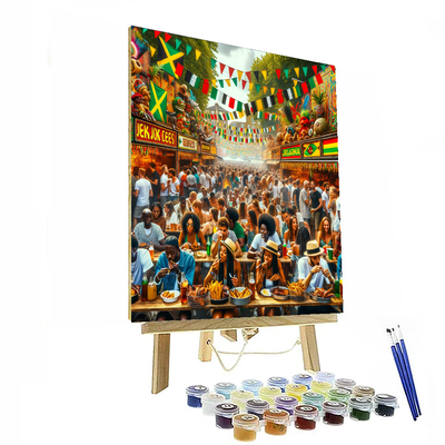 Kingston Jerk Festival - Jamaica Painting By Numbers Kit