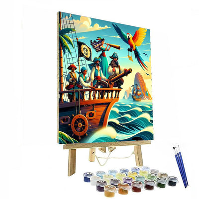 Pirate Ship Treasure Quest Paint By Color