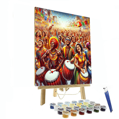 Energetic Festival Drumming Painting Number Kit