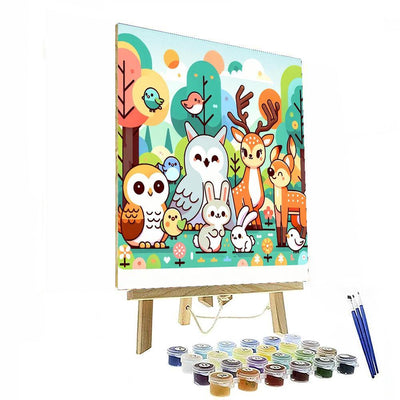 Cozy Forest Friends Paint By Color